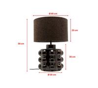 KARE Calamaro table lamp, brown, porcelain, 58 cm, E27