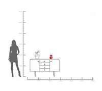 KARE Candlestick Lips, height 20 cm, polyresin, red