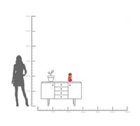 KARE Candlestick Lips, height 30 cm, polyresin, red
