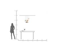 KARE Cappelli pendant light, multicoloured, Ø 50 cm, G9