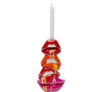 Kare Design Candle Holder Lips, Pink Orange Red, Pop Art, 30x17x9 cm