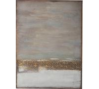 Kare Design Canvas Picture Abstract Horizon, Blue, Gold, Rectangular, Abstract Wall Art, Modern Design, Decorative Home Accessories for Living Room, Bedroom, 55x75cm (HxW)