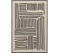 KARE Design Canvas Picture Artistic Line, Black/Beige, Aesthetic, Abstract Canvas Wall Art, Room Decor, Home Decoration, Framed Artwork for Living Room, Bedroom, Hallway, 70x110 cm (HxW)
