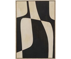 KARE Design Canvas Picture Classic Shape Blacky, Black, Aesthetic, Abstract Canvas Wall Art, Room Decor, Home Decoration, Framed Artwork for Living Room, Bedroom, Hallway, 90x60 cm (HxW)