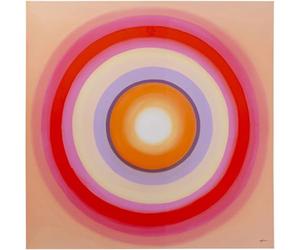 KARE Design Canvas Picture Tendency Circle Pink, Neon, Aesthetic, Abstract Canvas Wall Art, Room Decor, Home Decoration, Framed Artwork for Living Room, Bedroom, Hallway, 120x120 cm (HxW)