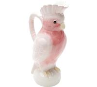 Kare Design Carafe Exotic Bird, Pink, Porcelain, Handpainted, Animal Motif, Gift Idea, Decorative Home Accessories, Room Decor, Home Decor for Kitchen, Living Room, 30x17x12 cm (H/W/D)