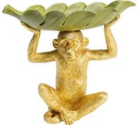 Kare Design Deco Bowl Banana Leaf, Green/Gold, Tropical, Animal Motif, Gift Idea, Decorative Home Accessories, Room Decor for Living Room, Bedroom, 22 x 24 x 14 cm (H/W/D)