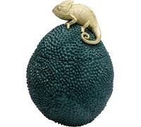 Kare Design Jackfruit Chameleon Decorative Object, Green, 34 x 25 x 25 cm, Storage Jar with Lid, Lidded Box, Animal Motif, Pop Art, Kitchen Storage, Home Décor, Living Room
