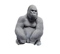 Kare Design Deco Figur Monkey Gorilla Side Medium, Black, Animal Motive, Gift Idea, Rome Decor, Home Decor for Living Room, Hallway, 39x30x28 cm (H/W/D)
