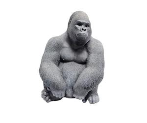 Kare Design Deco Figur Monkey Gorilla Side Medium, Black, Animal Motive, Gift Idea, Rome Decor, Home Decor for Living Room, Hallway, 39x30x28 cm (H/W/D)