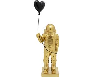 Kare Design Deco Figurine Balloon Astronaut, Gold, Handmade, Each Piece Unique, Deco Statue, Gift Idea, Decorative Home Accessories, Room Decor, Home Decor for Living Room, 41x13x11 cm