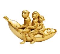 Kare Design Deco Figurine Banana Ride, Gold, Elegant, Animal Statue, Gift Idea, Decorative Accessories, Home Decor, Decoration for Living Room, Bedroom, 12x20x7 cm, Golden