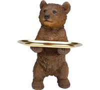 KARE Design Deco Figurine Butler Standing Bear, Brown, Animal Deco Statue, Gift Idea, Decorative Home Accessories, Room Decor, Home Decor for Living Room, Bedroom, 35x18x16 cm