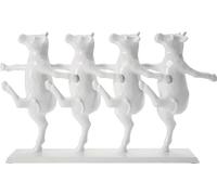 Kare Design Deco Figurine Dancing Cows, White, 23x40x7 cm, Deco Object | Animal sculpture for room decor, graet for living room, bedroom, or hallway, Cow motif, deco object