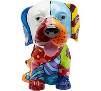 Kare Design Deco Figurine Dog Patchwork, Multicolor, 35x31x25 cm, Decorative Object, Hand-Painted, Funny Statue, Playful Patchwork Dog Motif, Living Room, Bedroom