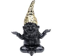 Kare Design Decorative Figurine Dwarf Meditation, Black Gold, Garden Gnome, Accessory, Decoration for Sideboards, Dressers or Shelves, 19 x 15 x 10 cm