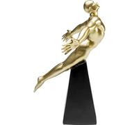 Kare Design Deco Figurine Jumper, Gold/Black, 37x32x30cm, Decorative Object, Hand-Painted, Elegant, Modern, Jumper Motif for Shelf Accent, Living Room, Bedroom