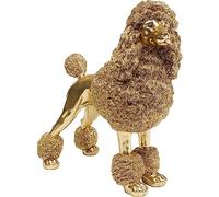 Kare Design Deco Figurine Mrs Poodle, gold, 34x32x16 cm, deco object