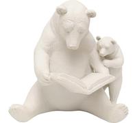 Kare Design Deco Figurine Reading Bears, Greige, 18x20x16 cm, Decorative Object, Animalmotif, Modern, Charming for Shelves or Desks, Living Room, Bedroom