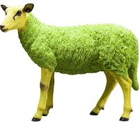 Kare Design Deco Figurine Sheep, Green and Yellow, 60x21x49 cm