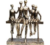 Kare Design Deco Figurine Sitting Break, Gold, Elegant, Each Piece Unique, Handpainted, Gift Idea, Decorative Accessories, Home Decor for Living Room, Bedroom, 24x20x9 cm