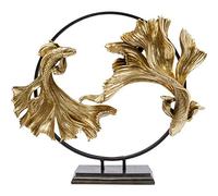 Kare Design Deco Object Dancing Betta Fishes, Gold, Steel, Elegant, Handmade, Each Piece Unique, Gift Idea, Decorative Home Accessories, Room Decor for Lving Room, Bedroom, 65x58x21 cm (H/W/D)