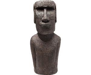Kare Design Deco Object Easter Island, brown, ceramic, handmade statue, gift idea, table decoration, room decor, decorative home accessories, 59x25x20 cm (H/W/D)