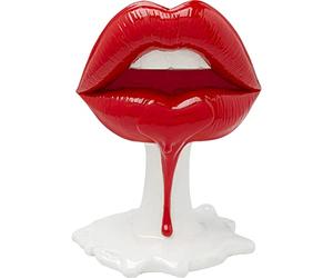 Kare Design Deco Object Hot Lips 26cm, Red, White, Modern, Statue, Gift Idea, Decorative Accessories, Decoration, Home Decor for Living Room, Bedroom, Office, 26x21x14 cm