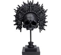Kare Design Deco Object King Skull, Black, Elegant, Handpainted, Handmade, Each Piece Unique, Gift Idea, Decorative Home Accessories, Room Decor for Living Room, 49x32x29 cm