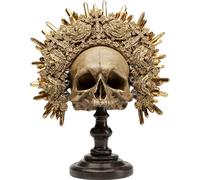 Kare Design Deco Object King Skull, Gold, Elegant, Handmade, Each Piece Unique, Statue, Gift Idea, Decorative Home Accessories, Room Decor, Home Decor for Living Room, 42x34x20 cm
