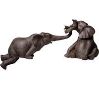 Kare Design Decorative Figure Elephant, brown, set of 2, deco object