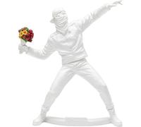 Kare Design Decorative Figure Street Art Bouquet, White, Decorative Object, Home Accessories, Man with Bouquet in Hand, 27 x 7 x 24 cm (H x W x D)