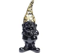 Kare Design Decorative Figurine Gnome Standing Gold/Black, Decorative Object, Decoration for Living Room, Bedroom, Office, Shelves, Garden Gnome, Accessory, 46 x 15 x 19 cm (H x W x D)