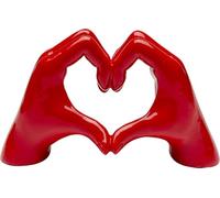 Kare Design Decorative Figurine Holding Heart, Red, 26cm Height, Handcrafted Decor Object, Accessoires, Decoration Gift Idea Living Room