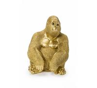 Kare Design Deco Figurine Monkey Gorilla Side Medi, Gold, polyresin, handpainted, each peace unique, statue, decorative home accessories, 38,5x30x28cm (H/W/D)