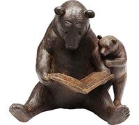 Kare Design deco figure Reading Bears, brown, handmade animal figure, gift idea, hanging decoration, room decor, decorative home accessories,18x20x16 cm (H/W/D)