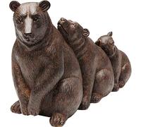 Kare Design Deco Figurine Relaxed Bear Family, Brown, Handmade, Animal Sculpture, Gift Idea, Table Decoration, Room Decor, Home Decor, Living Room, Bedroom, Hallway, 20x32x13cm (H/W/D)