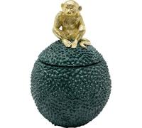 Kare Design Decorative Tin Jackfruit Monkey, Green, 30 x 20 x 20 cm | Handmade, for the living room