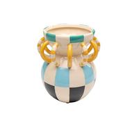 Kare Design Decorative Vase Harlequin Handle, Multi-Colour, 24 cm, Handmade, Flower Vase, Table Vase, Porcelain, Colourful, Living Room