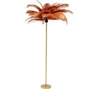 Kare Design Floor Lamp Feather Palm Rusty, Red, Height 165cm, Standing Lamp, Metal, Floor Light, Home Decor, Decorative Lighting for Living Room, Bulb Not Included