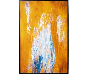 KARE Design Framed Picture Artistas, Orange, Rectangular, Abstract Wall Art, Modern Design, Decorative Home Accessories for Living Room, Bedroom, 80x120cm (HxW)