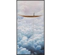 Kare Design Framed Picture Cloud Boat, blue, 120x60 cm, deco object