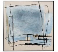 Kare Design Framed Picture Dust, Blue, Rectangular, Abstract Wall Art, Modern Design, Decorative Home Accessories for Living Room, Bedroom, 55x75cm (HxW)