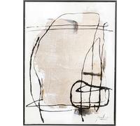 Kare Design Framed Picture Dust, Grey, Rectangular, Abstract Wall Art, Modern Design, Decorative Home Accessories for Living Room, Bedroom, 55x75cm (HxW)