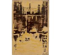 Kare Design Framed Picture Golden Hour, Gold, Rectangular, Abstract Wall Art, Modern Design, Decorative Home Accessories for Living Room, Bedroom, 55x75cm (HxW)