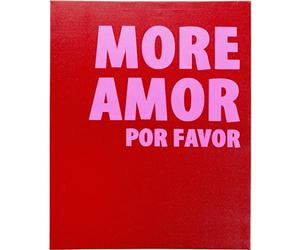 KARE Design Framed Picture More Amour, Red/Pink, Rectangular, Love Picture Print, Abstract Wall Art, Pop Art, Modern Design, Wall Picture for Living Room, Bedroom, 40x50 cm (HxW)