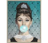 Kare Design Framed Picture Muse Bubble Diva, Multicoloured, Rectangular, Elegant Woman, Wall Art, Modern Design, Decorative Home Accessories for Living Room, Bedroom, 40x50cm (HxW)