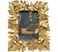 Kare Design Gold Leaves Photo Frame, Gold, 23 x 18 x 3 cm, Table Frame, Portrait, Vertical, Modern, Freestanding, Glass Front, Gallery Look, Home Accessory, Gift Idea, Living Room