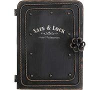 Kare Design Key Box Safe, Grey, Steel, Key Cabinet with 6 Hooks, Vintage, Key Lock Box, Decorative Home Accessories, Room Decor, Home Decor for Living Room, Hallway, Entrance 31x24x13cm (H/W/D)