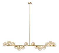 Kare Design Pendant Lamp Scala Balls, Brass, Width 155cm, Height Adjustable, Steel and Glass, Ceiling Light, Home Decor, Decorative Lighting for Living Room, Bulb Not Included